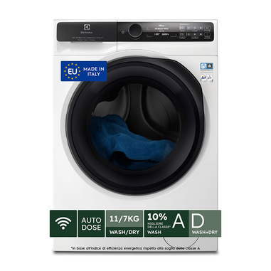Electrolux EW8W7117GCQ lavasciuga Libera installazione Caricamento frontale Bianco D