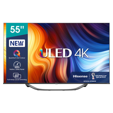 Hisense ULED Series TV QLED Ultra HD 4K 55” 55U70HQ Smart TV, Wifi, Full Array Local Dimming, HDR Dolby Vision, Quantum Dot Colour, Game Mode PRO 120Hz, Dolby Atmos