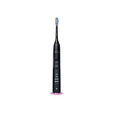 Philips DiamondClean Smart 9400 Sonicare Spazzolino Elettrico Sonico Nero con App, con custodia da viaggio HX9917/89