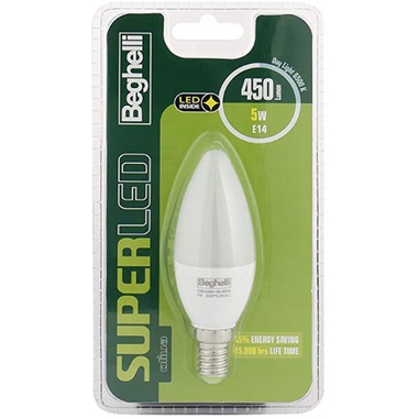Beghelli Oliva Super LED E14 energy-saving lamp 5 W A+
