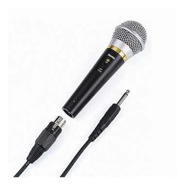 Hama Microfono Dynamic "DM-60", cardioide, mono, connettore Jack 6,35 mm e presa su microfono XLR, cavo da 3 mt