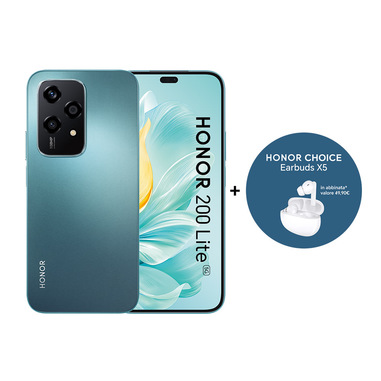 Honor N Series 200 Lite 5G + Earbuds X5 17 cm (6.7") Doppia SIM Android 14 USB tipo-C 8 GB 256 GB 4500 mAh Blu