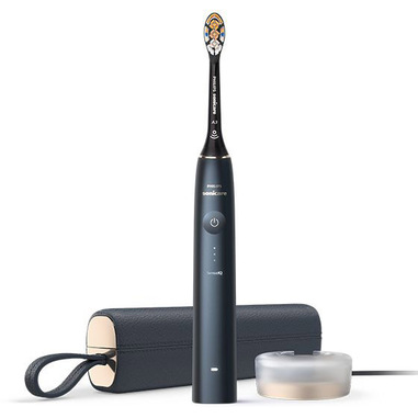 Philips DiamondClean Prestige 9900 Sonicare Spazzolino Elettrico Sonico con SenseIQ e App, con custodia da Viaggio, colorazione Blu Notte HX9992/12