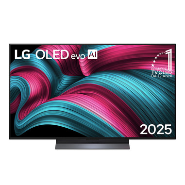 lg oled evo ai oled48c55la tv serie c5 48'' 4k, α9 gen8, dolby vision, 40w, 4 hdmi, vrr 144hz, smart tv webos 25
