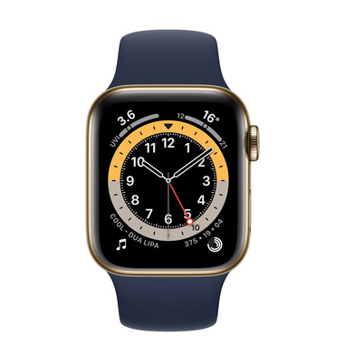 Apple Watch Series 6 GPS + Cellular, 40mm in acciaio inossidabile color oro  con cinturino Sport Deep navy | Smartwatch in offerta su Unieuro