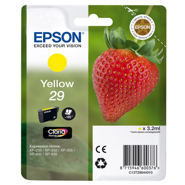 Epson Strawberry 29 Y cartuccia d'inchiostro 1 pz Originale Resa standard Giallo