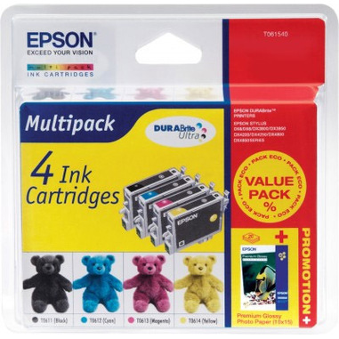 Epson Teddybear Multipack: 4 Ink Cartridges cartuccia d'inchiostro Originale Nero, Ciano, Magenta, Giallo