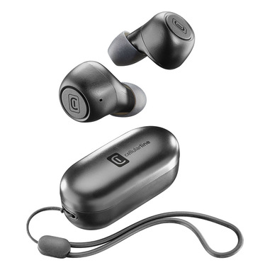 Cellularline PICK Auricolari Bluetooth in-ear con carica batteria portatile Nero
