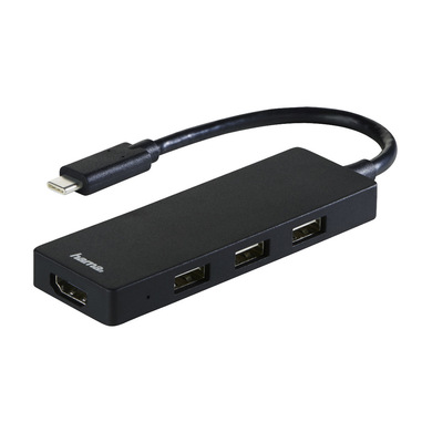 Hama HUB USB Type C 2.0 / 3 porte USB A - 1 porta HDMI