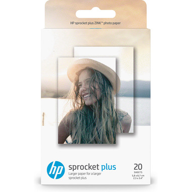 HP Confezione da 20 fogli di carta fotografica adesiva Sprocket Plus da 5,8 x 8,7 cm