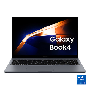Samsung Galaxy Book4 Laptop, Intel® Core™ 7 150U, 16GB RAM, 516GB SSD, 15.6" Super AMOLED, Windows 11 Home, Moonstone Gray