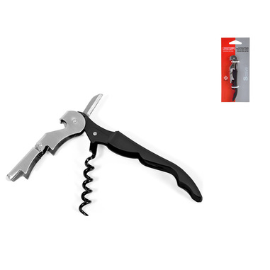 Pengo 8394600 cavatappo Cavatappi a leva Nero, Acciaio satinato