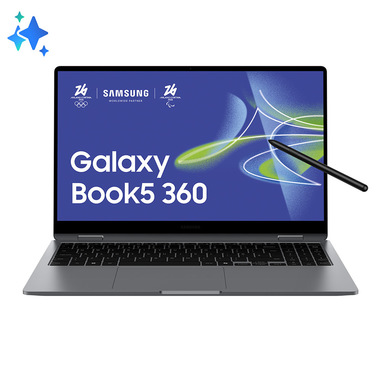 samsung galaxy book5 360 copilot+ pc intel core ultra 5 226v ibrido (2 in 1) 39,6 cm (15.6") touch screen full hd 16 gb lpddr5x-sdram 512 gb ssd wi-fi 7 (802.11be) windows 11 home grigio