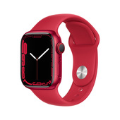 apple watch series 7 gps + cellular, 41mm (product)red cassa in alluminio con sport band (product)red