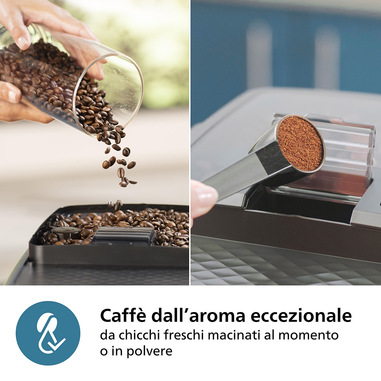 Philips 2200 series LatteGo EP2230/10 Macchina da caffè automatica, 4 bevande, cappuccinatore, 1.8 L, macine in ceramica