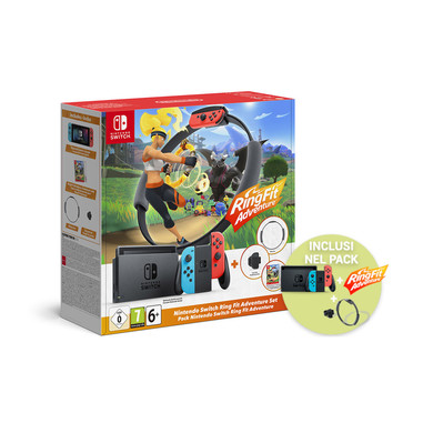 Nintendo console Switch + gioco Ring Fit Adventure
