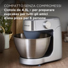 Kenwood KHC29.J0SI Impastatrice Planetaria Prospero+, 1000 W, Ciotola 4,3L  in Acciaio, Frullatore in vetro