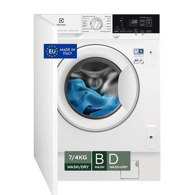 Electrolux Serie 700 EW7W674BI lavasciuga Da incasso Caricamento frontale Bianco D