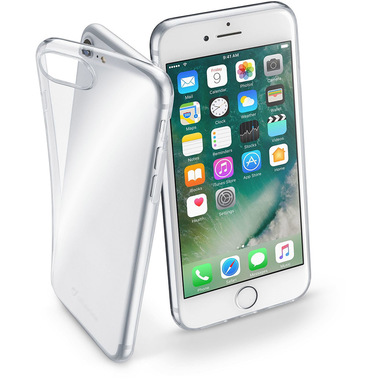 Cellularline Fine - iPhone 7 Cover in gomma morbida ultra sottile e trasparente Trasparente