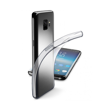 Cellularline Fine - Galaxy S9 Cover in gomma morbida ultra sottile e trasparente Trasparente