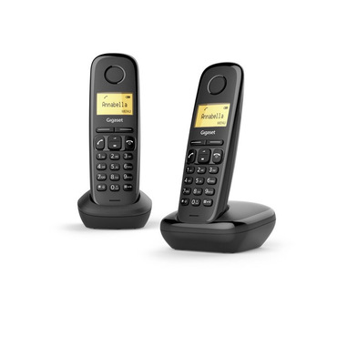 Gigaset A170 Duo Telefono analogico/DECT Nero Identificatore di chiamata