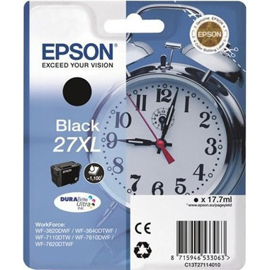 Epson Alarm clock 27XL DURABrite Ultra cartuccia d'inchiostro 1 pz Originale Nero