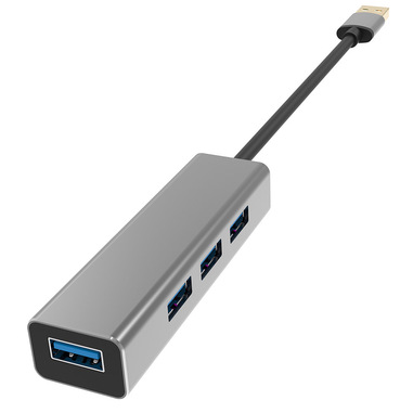 IOPLEE IOPEXTHUB363G hub di interfaccia USB 3.2 Gen 1 (3.1 Gen 1) Type-A 5 Mbit/s Grigio, Metallico
