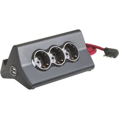bticino S3713GBU prolunghe e multiple 2 m 3 presa(e) AC Interno Grigio