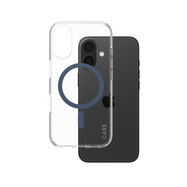 PanzerGlass CARE by ® Flagship Cover Trasparente Urban Combat con MagSafe Blu iPhone 16