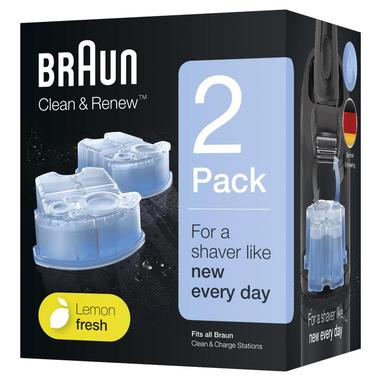 Braun Clean&Charge Cartucce Di Ricarica Per Rasoio Da Barba Elettrico, 2 Confezioni