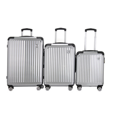 Joia Home TRIOA9622SILVER bagaglio Set di valigie Guscio rigido Argento  Metallo, Policarbonato (PC), Poliestere