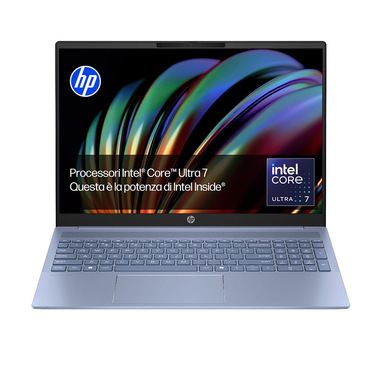 HP Pavilion 16-af0020nl Intel® Core™ Ultra 7 155U Computer portatile 40,6 cm (16") 2K 16 GB LPDDR5x-SDRAM 1 TB SSD Wi-Fi 6 (802.11ax) Windows 11 Home Blu