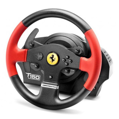 Thrustmaster T150 Ferrari Wheel Force Feedback Nero, Rosso USB Sterzo + Pedali PC, PlayStation 4, Playstation 3