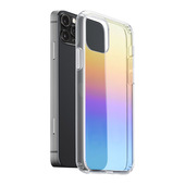 cellularline prisma - iphone 12 pro max custodia semi-trasparente con effetto iridescente trasparente