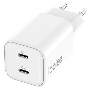 IOPLEE Caricatore da Rete GaN Ultra Compatto 2 porte USB-C 45W