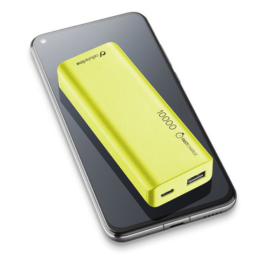 Cellularline FreePower Slim 10000 - Universale Caricabatterie portatile ultrasottile Verde