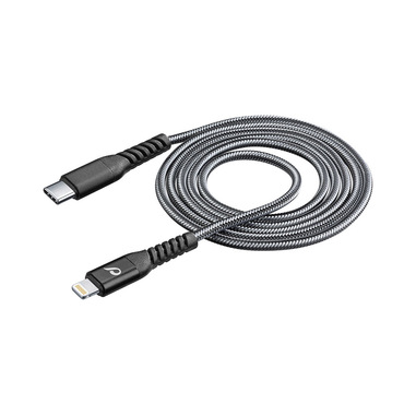 Cellularline Extreme Cable - USB-C to Lightning Cavo USB ultra resistente Nero