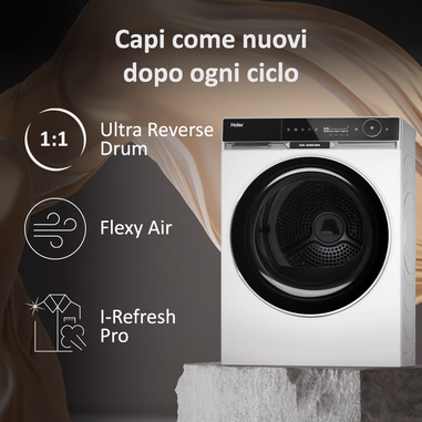 Haier HD90-A3Q397U1-S asciugatrice Libera installazione Caricamento frontale 9 kg A+++ Bianco