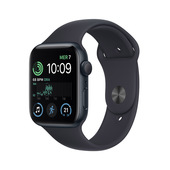 apple watch se gps 44mm cassa in alluminio color mezzanotte con cinturino sport band mezzanotte - regular