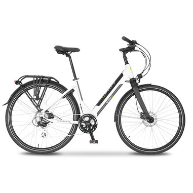 Argento Bike Omega + Grigio, Bianco Alluminio 71,1 cm (28") 25 kg