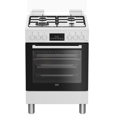 Beko FBE62310GW cucina a libera installazione bianca, 60x60cm, piano gas, forno elettrico ventilato, grill elettrico, 66 Lt, Сlasse A