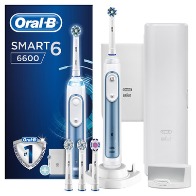 Oral-B SmartSeries Spazzolino Elettrico Ricaricabile Smart 6 6600 CrossAction Blu