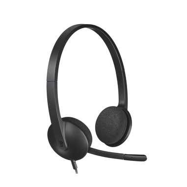 Logitech 981-000475 cuffia e auricolare Cablato A Padiglione Ufficio USB tipo A Nero