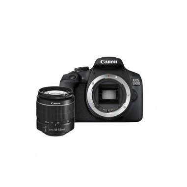 Canon EOS 2000D + EF-S 18-55mm f/3.5-5.6 III Kit fotocamere SLR 24,1 MP CMOS 6000 x 4000 Pixel Nero