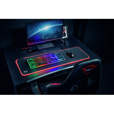 Scrivania Gaming Porta Pc Computer con Luci LED RGB e Tappetino