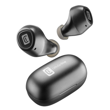 Cellularline Blink Auricolari Bluetooth® in-ear True Wireless con carica batteria portatile con play-time totale fino a 14 ore Nero