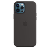apple custodia magsafe in silicone per iphone 12 pro max - nero