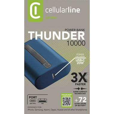 Cellularline Power Bank THUNDER 10000